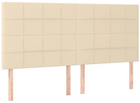 vidaXL Κεφαλάρια Κρεβατιού 4 τεμ. Κρεμ 90x5x78/88 εκ. Υφασμάτινο
