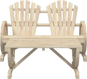 vidaXL Σαλόνι Κήπου Σετ 2 Τεμαχίων από Μασίφ Ξύλο Ελάτης