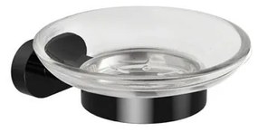 Σαπουνοθήκη μαύρη NEW OVAL 75059A-B KARAG