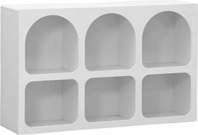 Μπουφές Emersi pakoworld με ράφια mdf σε λευκή απόχρωση 120x35x76εκ