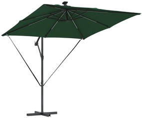 vidaXL Ομπρέλα Cantilever Banana Πράσινο 249 x 249 x 250 εκ.