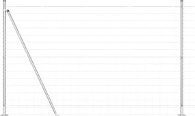 vidaXL Τεντώτο με στήριγμα Ασημί 1,4 x 10 m Ατσάλι