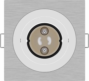 vidaXL Σποτ 6 pcs Ασημί 9 x 9 x 2 εκ. Αλουμίνιο