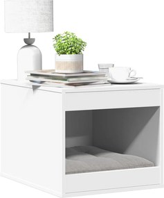 vidaXL Τουαλέτα Γάτας Περίφραξη Λευκό 47x59x42 εκ. Επεξεργασμ. Ξύλο
