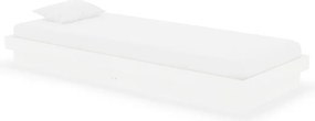 vidaXL Πλαίσιο Κρεβατιού Λευκό 75x190 εκ. Μασίφ Ξύλο Small Single