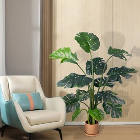 GloboStar® Artificial Garden MONSTERA 20003 Τεχνητό Διακοσμητικό Φυτό Μονστέρα Υ150cm