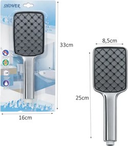 Τηλέφωνο Ντους Μοντέρνου Σχεδιασμού σε Μαύρο Χρώμα – Modern Black Handheld Shower Head