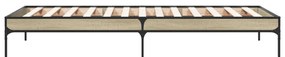 vidaXL Πλαίσιο Κρεβατιού Sonoma Δρυς 100x200 εκ. Επεξ. Ξύλο &amp; Μέταλλο