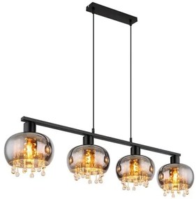 Κρεμαστό Φωτιστικό Οροφής 4xE27 Μαύρο Gorry 15839-4H Globo Lighting-15839-4H-Μαύρο 15839-4H