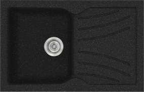 Sanitec Classic 337 (86×50) - Γρανιτένιος νεροχύτης - Granite BLACK