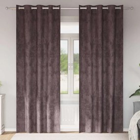 vidaXL Βελούδινες Κουρτίνες 2 τμχ. Καφέ 260 x 140 εκ. Βελούδο