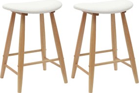 vidaXL Καρέκλες φαγητού 2 pcs Φυσικό 46 x 37 x 63 εκ