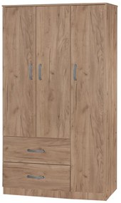 Ντουλάπα τρίφυλλη και πατάρι Zelia pakoworld φυσικό 90x42x240εκ. (1 τεμάχια)
