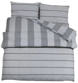 vidaXL Σετ Παπλωματοθήκης Γκρι 200x220 εκ. Βαμβακερό