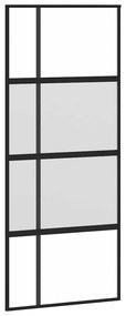 vidaXL Συρόμενη πόρτα με σετ υλικού 90x205 cm από γυαλί και αλουμίνιο