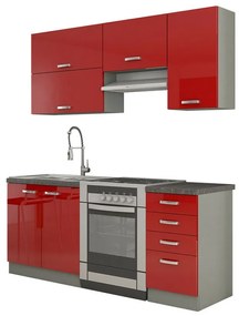 Σετ κουζίνας Upa 101, 180x50cm, 91 kg, Ινοσανίδες μέσης πυκνότητας, Πλαστικοποιημένη μοριοσανίδα | Epipla1.gr