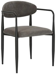 Καρέκλα - Πολυθρόνα Kalone ύφασμα σε ανθρακί απόχρωση 56x55x78εκ 2αδα 56x55x78 εκ.