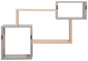 Ράφι τοίχου Beldra σε φυσική με γκρι cement απόχρωση 84x15x57.8εκ 84x15x57.8 εκ.