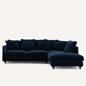 Γωνιακός καναπές-κρεβάτι με βελούδο, Lazare