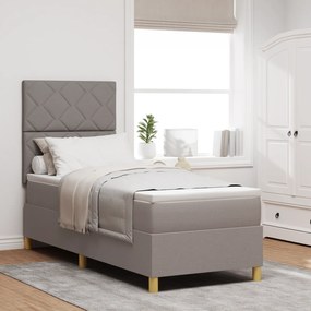 vidaXL Κρεβάτι Box Spring με Στρώμα Ταμπά 80x200 εκ. Ύφασμα