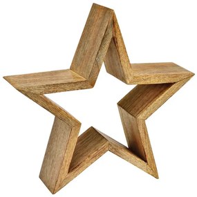 Ξύλινο Διακοσμητικό Αστέρι με διαστάσεις 34x9x33cm