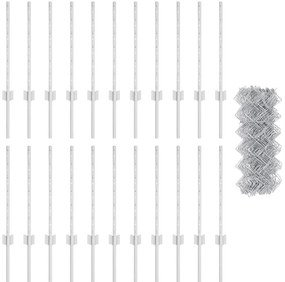 vidaXL Τεντώτο με στήριγμα Ασημί