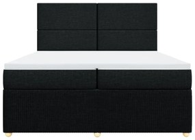 ΚΡΕΒΑΤΙ BOXSPRING ΜΕ ΣΤΡΩΜΑ ΜΑΥΡΟ 200X200 ΕΚ. ΥΦΑΣΜΑΤΙΝΟ 3292158