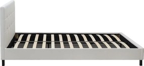 Κρεβάτι Sissy Megapap από τεχνόδερμα χρώμα λευκό 160x200εκ.