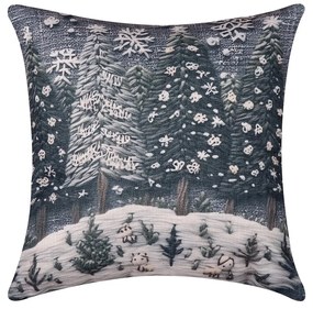 Χριστουγεννιάτικη Μαξιλαροθήκη (45x45) Silk Fashion ks2026-26