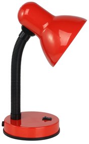 Φωτιστικό Γραφείου Κόκκινο με Εύκαμπτο Βραχίονα 1xE27 Eglo Basic 9230