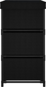 vidaXL Ντουλάπι με 6 Συρτάρια Μαύρο 55x29x55 εκ. Ατσάλι