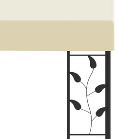 vidaXL Κιόσκι Επιτοίχιο Κρεμ 3 x 3 x 2,5 μ.