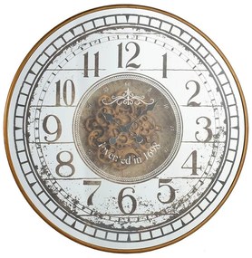 Artekko Clock Μπρονζέ Ρολόι Τοίχου MDF με Καθρέφτη (81.8x10.2x81.8)cm Artekko 38535