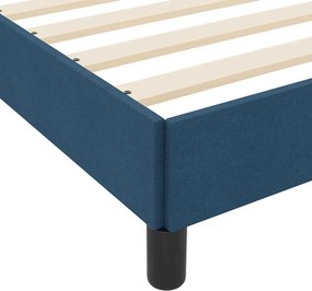 vidaXL Κρεβάτι με ελατήρια Μπλε 200 x 200 cm ύφασμα