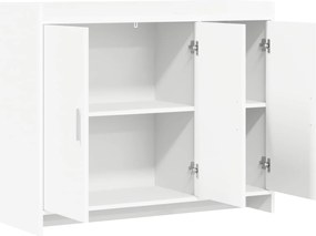 vidaXL Πλαϊνό γραφείο Λευκό 98,5 x 33 x 80 εκ Επεξεργασμένο Ξύλο