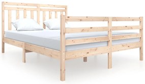 vidaXL Πλαίσιο Κρεβατιού 150 x 200 εκ. Μασίφ Ξύλο King Size