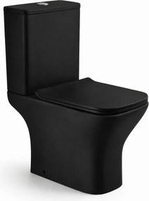 Tema Sprint 3100 Black Matt Rimless – Λεκάνη με Καζανάκι 66cm