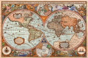 Αφίσα Historical Antique World Map, (91.5 x 61 cm)