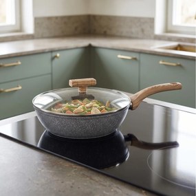 ΤΗΓΆΝΙΑ PAN+LID FORGED ALU NATURE FIVE 24CM 111010A