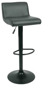 Σκαμπώ Nero Bar PU Γκρι/Βαφή Μαύρη Συσκ.2τμχ 38x38x63/81-83/101cm