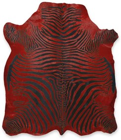 Δέρμα Αγελάδας (εκτυπωμένο) Zebra Red - 200x220
