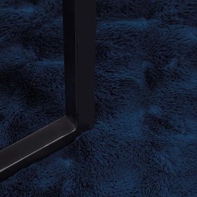 vidaXL Ψεύτικη κουβέρτα από κουνέλι 4 pcs Θαλασσί Μπλε 130 x 150 cm