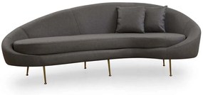 Καναπές Τριθέσιος Eses Right 560ARE1827 255x120x85cm Dark Grey