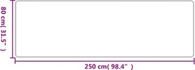 vidaXL Χαλί Διάδρομος Εμφάνιση Σιζάλ Χρώμα Άμμου 80 x 250 εκ.