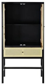 Ντουλάπι DKD Home Decor 80 x 38 x 160 cm Έλατο Φυσικό Μαύρο