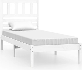 vidaXL Σκελετός Κρεβ. Χωρίς Στρώμα Λευκό 75x190 εκ Μασίφ Πεύκο
