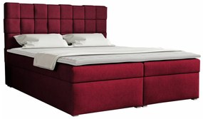 Κρεβάτι continental Pomona 117, Continental, Διπλό, Κόκκινο, 140x200, Ταπισερί, Τάβλες για Κρεβάτι, 140x215x115cm, 139 kg, Στρώμα: Ναι | Epipla1.gr