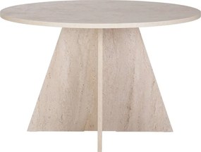 Τραπέζι Virela Megapap χρώμα travertine Ø120x75εκ.