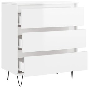 vidaXL Ντουλάπι Γυαλιστερό Λευκό 60x35x70 εκ. από Επεξεργασμένο Ξύλο