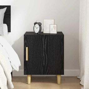 vidaXL Κομοδίνο Μαύρη Οξυά 40 x 40 x 50 cm Επεξεργασμένο Ξύλο
